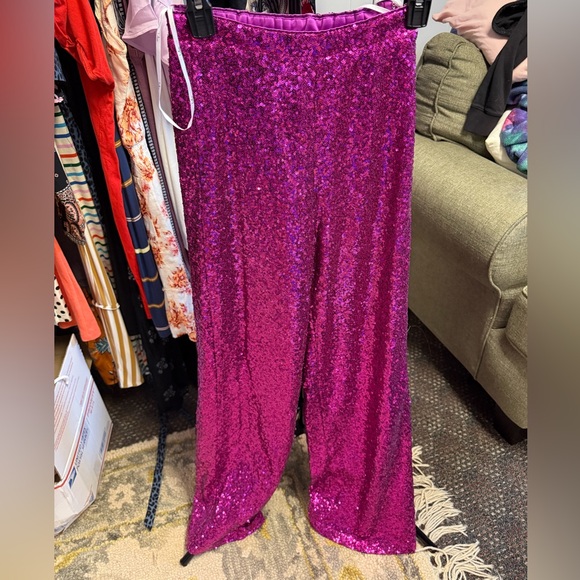 Lulus Purple Sequin Pants - Picture 2 of 2